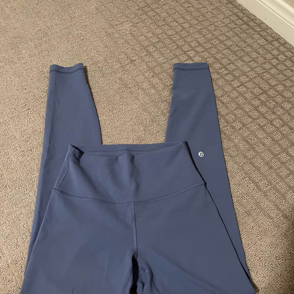 Blue High-Waisted Leggings